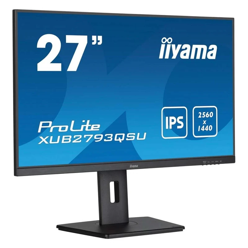 iiyama XUB2793QSU-B7 27 inch IPS LCD Slim Bezel, 100Hz,1ms, AdaptiveSync, 2560x1440, HDMI/DP, TCO Certified, USB 3.2 Hub Height Adjustable Stand