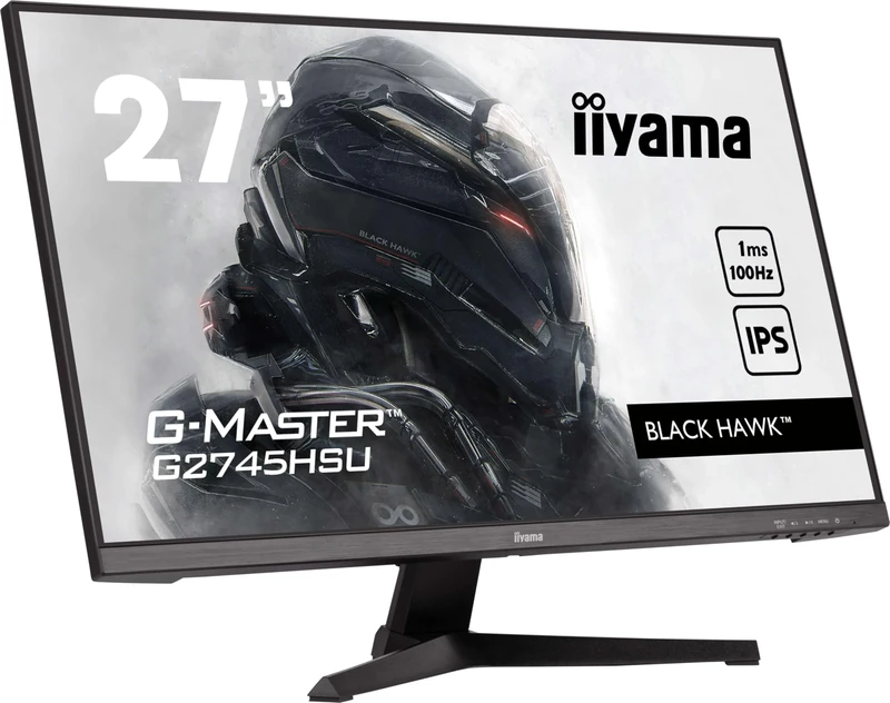 iiyama G-Master Black Hawk G2745QSU-B1 68.5 cm 27 inch IPS LED Gaming Monitor WQHD 100 Hz HDMI DP USB 3.2 1ms FreeSync Black