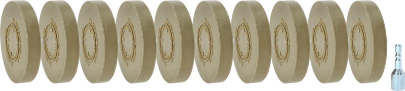 KS Tools 515.5496 Rubber Eraser Pads for Matte Paints, 88 mm, Pack of 10 - Image 1