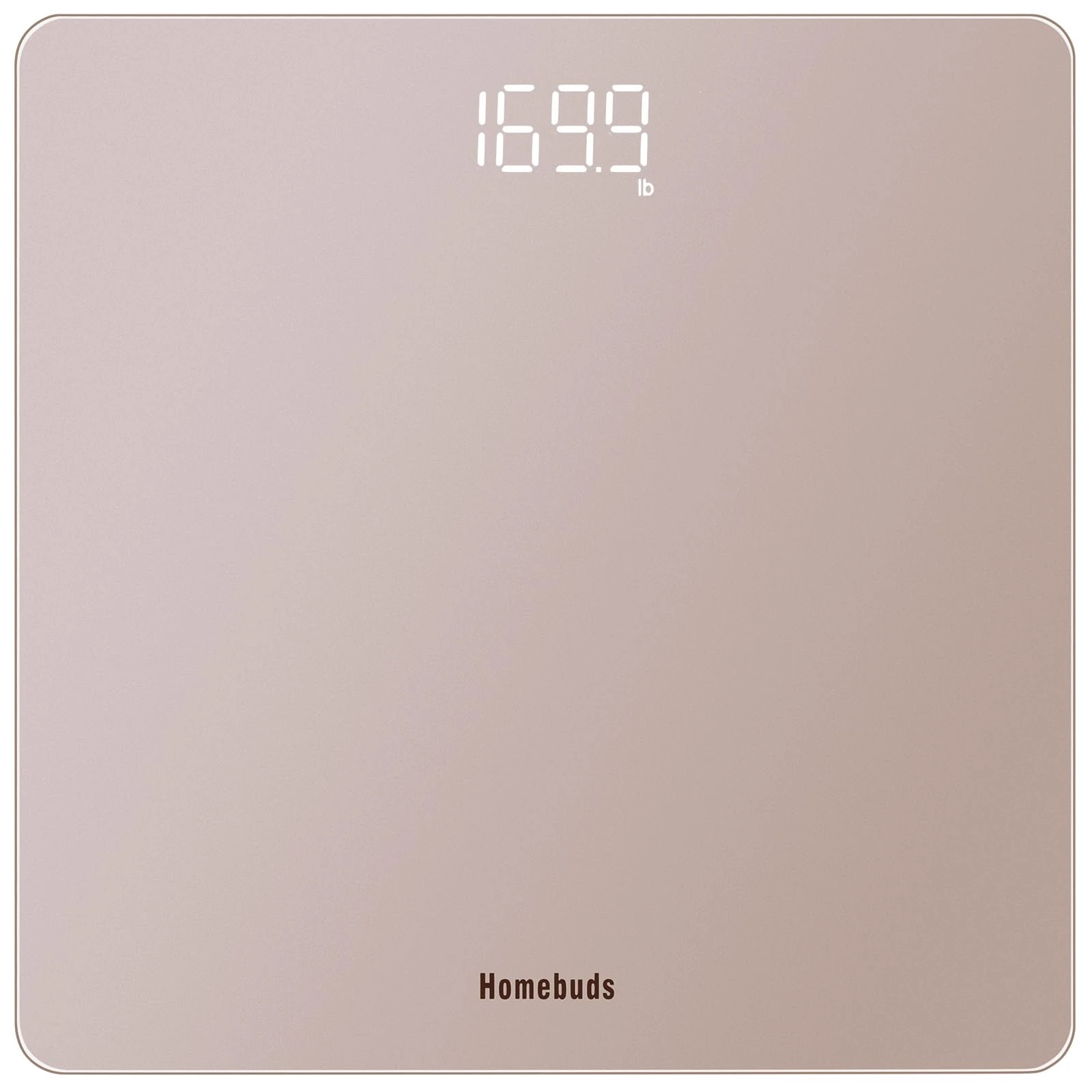 Homebuds Bathroom Scales for Body Weight, High Precision Assured by Weighing Scales Professional Factory SINCE 2001, Bright White LED and Step-On, 3*AAA Batteries Included, 400lb/182kg/28st, Rose Gold