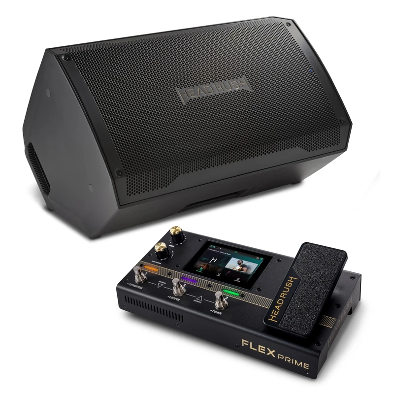 HeadRush Prime and FRFR112 MK2 - Guitar and Vocal Multi Effects Pedal and Amp Modeling Processor, and 12-inch 2500W Electric and Bass Guitar Amp with Bluetooth