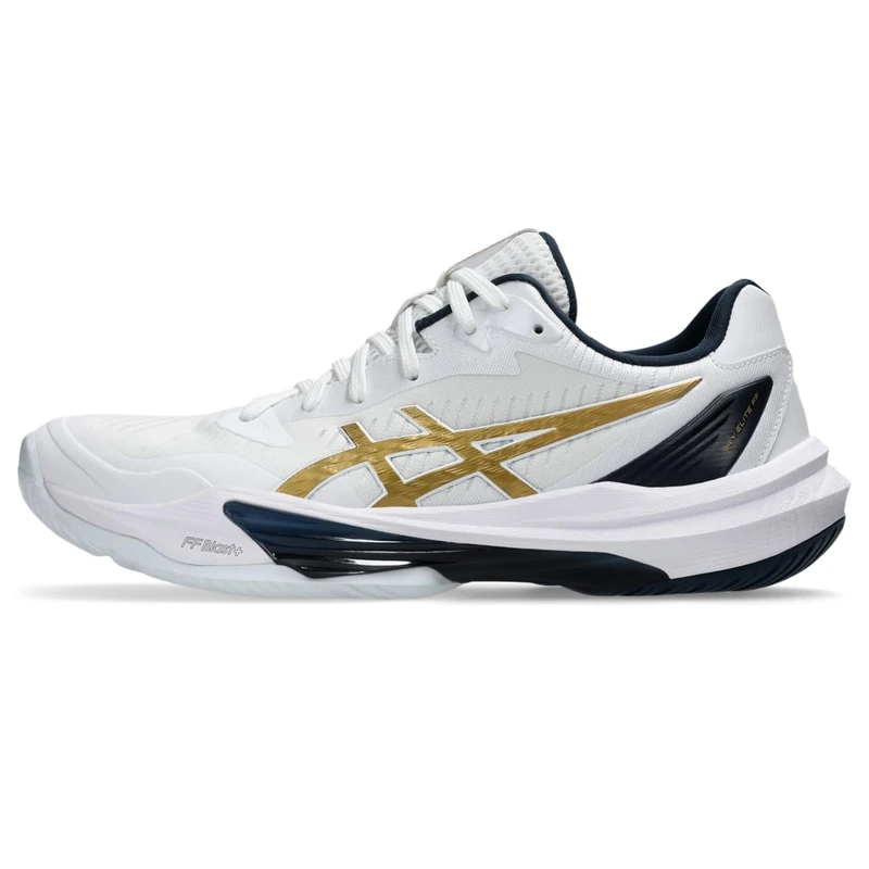 ASICS Sky Elite FF 3 Women's Volleyball Shoes - White/Pure Gold