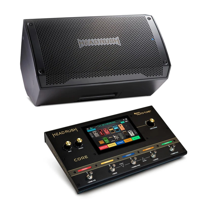 HeadRush Core and FRFR108 MK2 - Guitar and Vocal Multi Core Effects Amp Modeling Processor, and 8-inch 2000W Electric and Bass Guitar Amp with Bluetooth