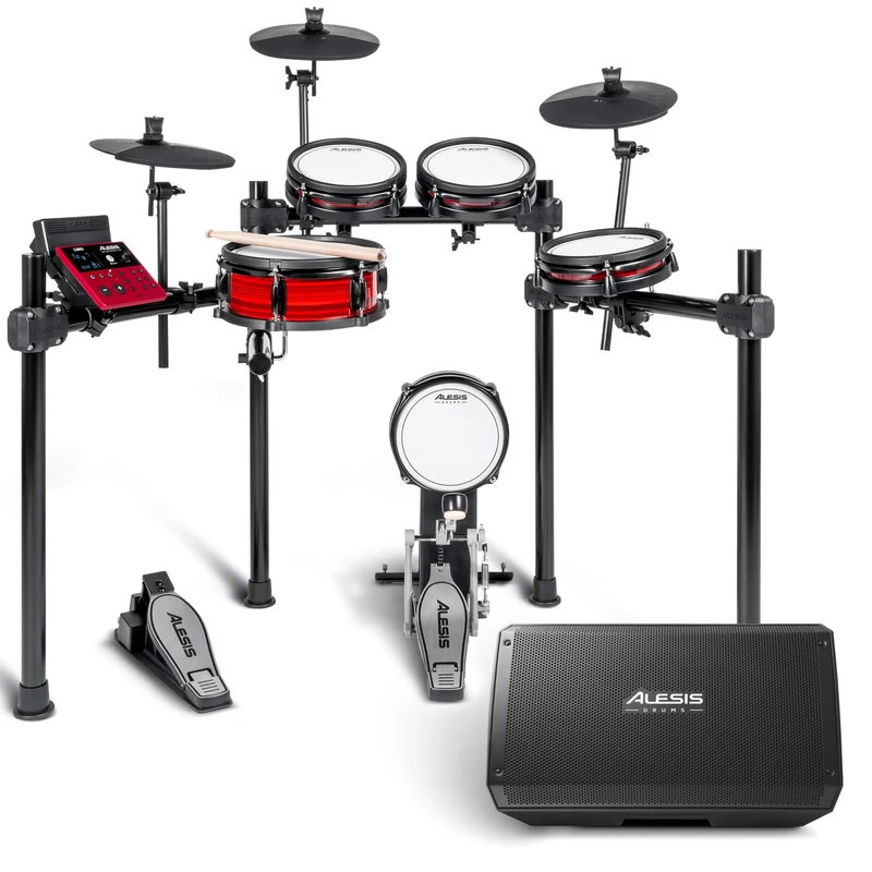 Alesis Nitro Pro and Strike Amp 8 MK2 - Electric Drum Kit with and 8-inch 2000W Drum Amp Speaker, with Bluetooth