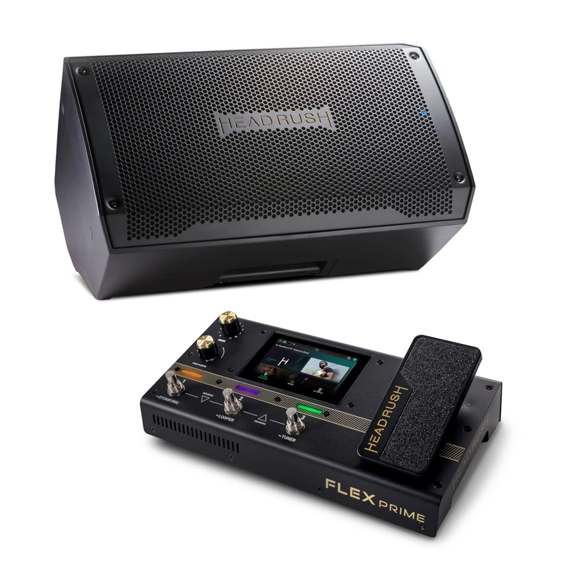 HeadRush Prime and FRFR108 MK2 - Guitar and Vocal Multi Effects Pedal and Amp Modeling Processor, and 8-inch 2000W Electric and Bass Guitar Amp with Bluetooth