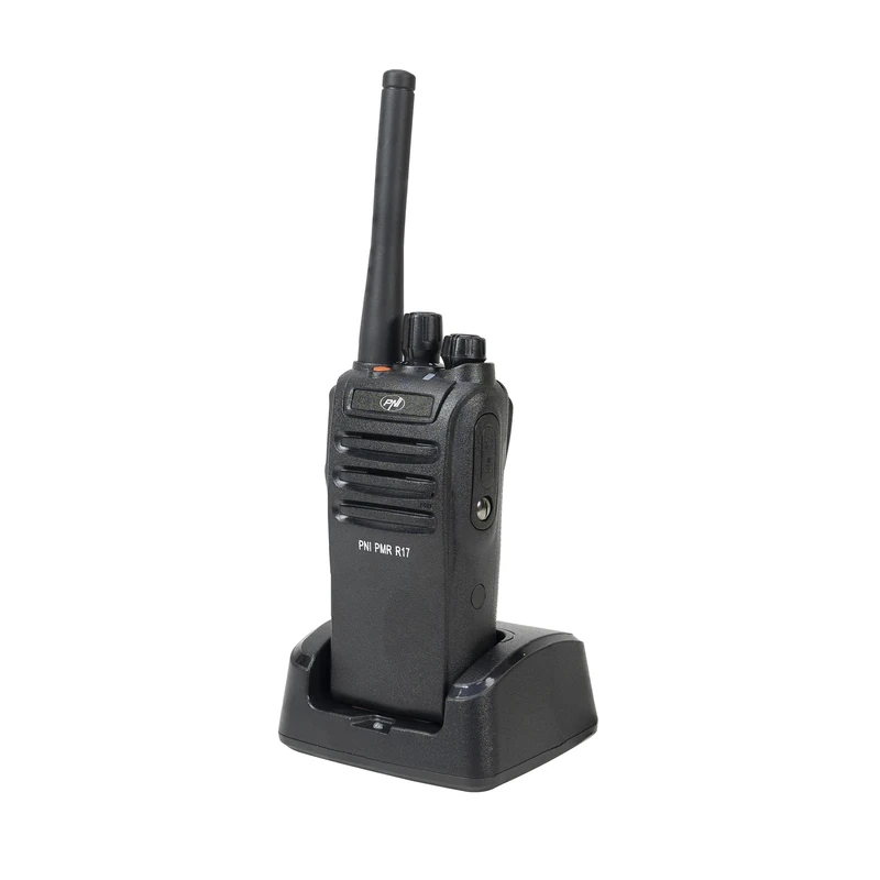 Portable radio station PNI PMR R17 446MHz, 0.5W, 16 PMR channels and 50 CTCSS and 104 DCS tones, programmable, Li-Ion 2200 mAh, IP68