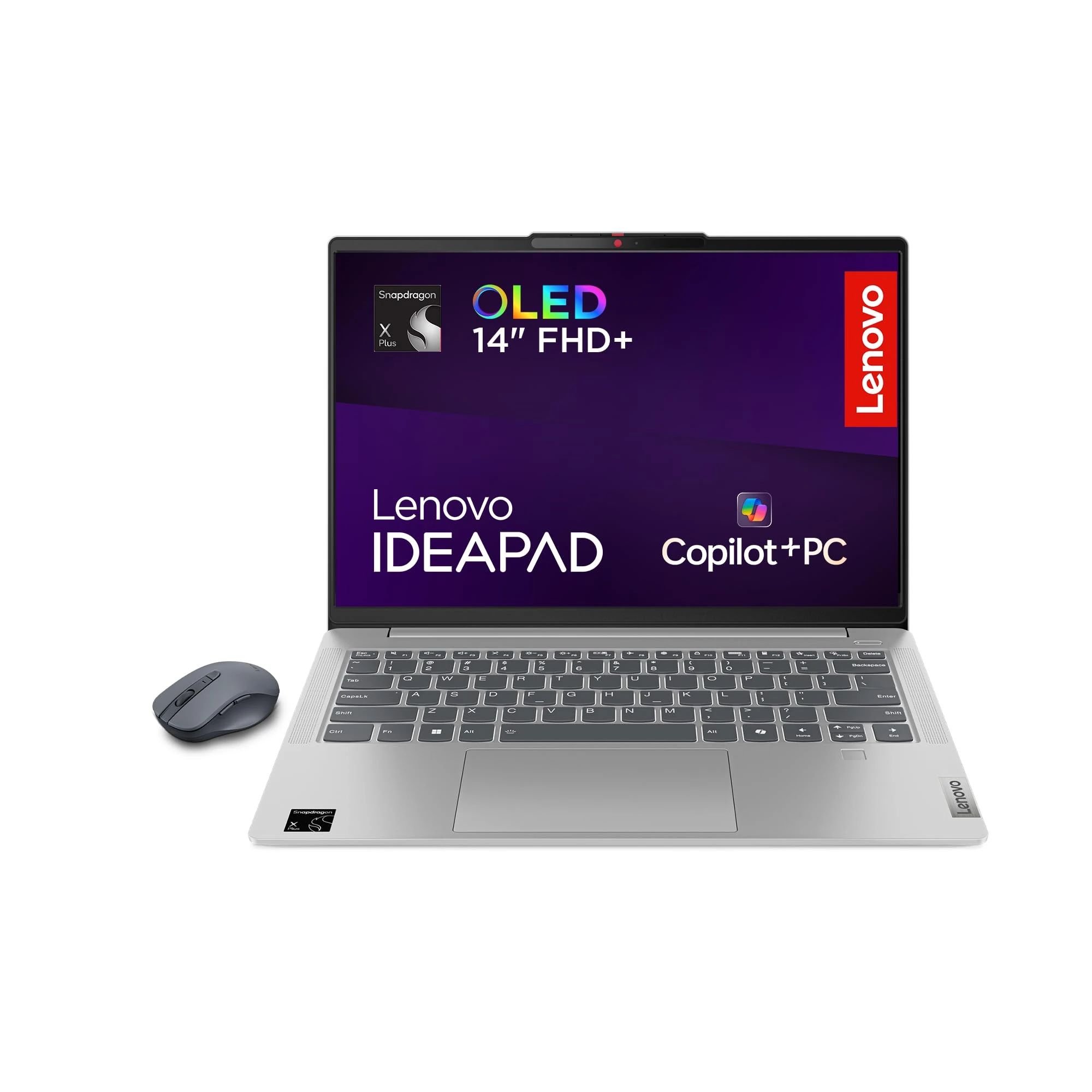 Lenovo IdeaPad Slim 5x | Snapdragon X Plus Powered AI | Copilot+ PC | Up to 19 hours battery life | 14 Inch OLED Full HD | 32GB RAM | 1TB SSD | Windows 11 | Includes Bluetooth Silent Mouse