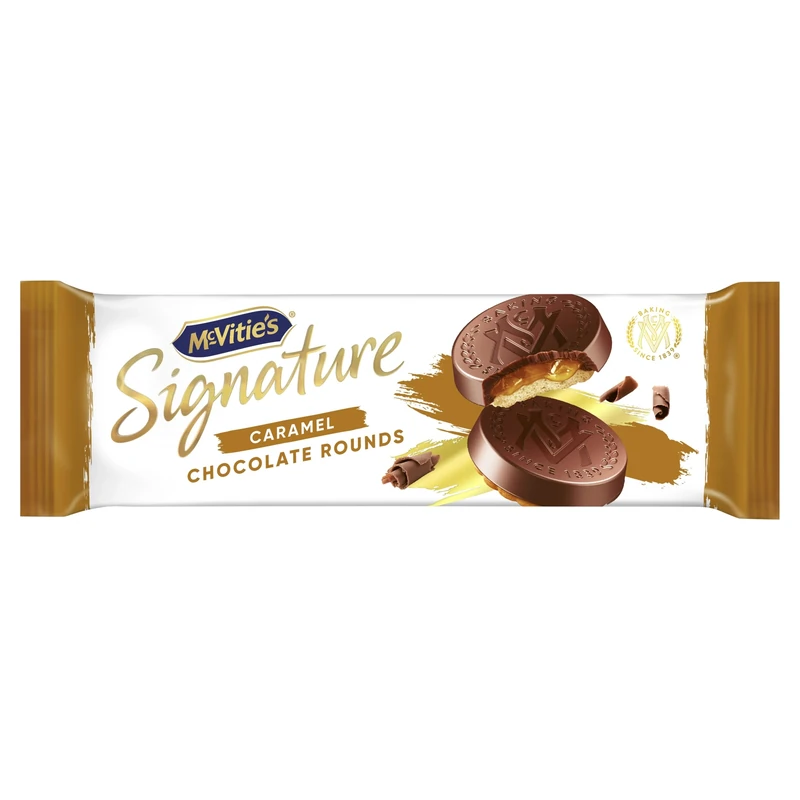 McVitie's Signature Caramel Chocolate Rounds Biscuits, 109 g (Pack of 1)