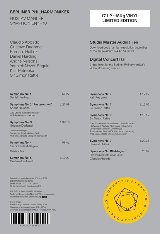 Mahler: Symphonies Nos. 1-10 (17 LP) [Vinyl LP] [VINYL]