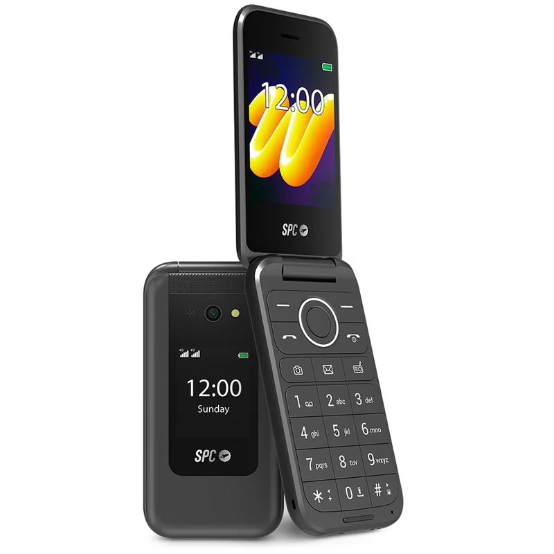 SPC Wild – Basic 4G Mobile for Digital Disconnection and First Safe Connection for Teens | Camera, Dual Screen, SOS Button, and 7-Day Battery | Black