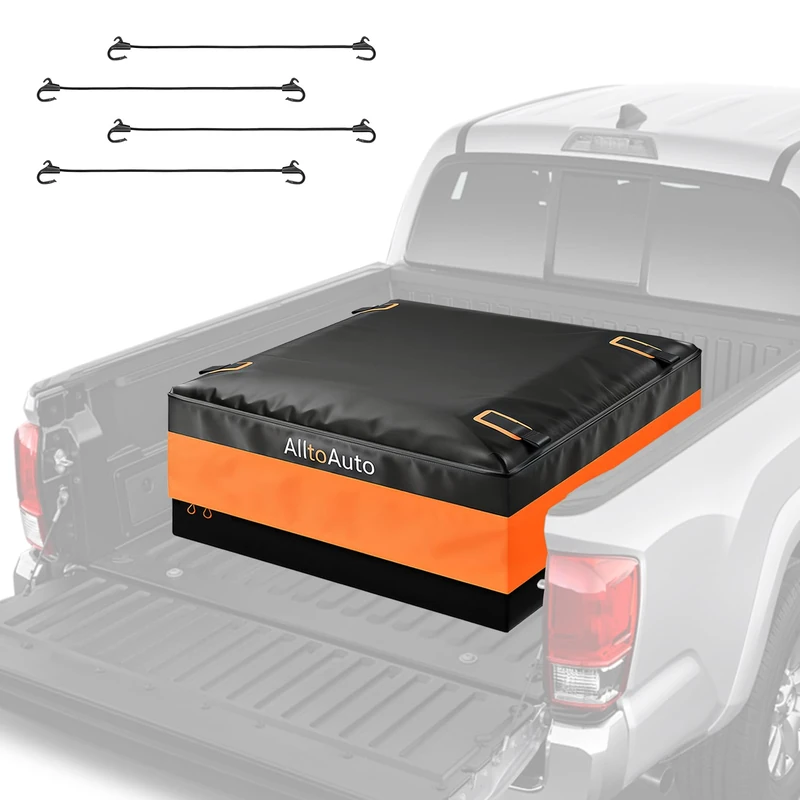 AlltoAuto Truck Bed Cargo Bag Lite, 100% Waterproof 600D Heavy Duty, Fits Any Truck Size (51''x40''x22'') 26 Cubic Feet, Simple and Convenient for Installation