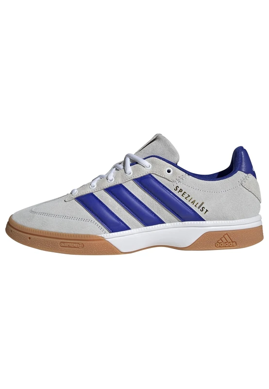 adidas Men's SPEZIALIST Indoor Shoes, Cloud White/Lucid Blue/Grey Two, 9.5 UK