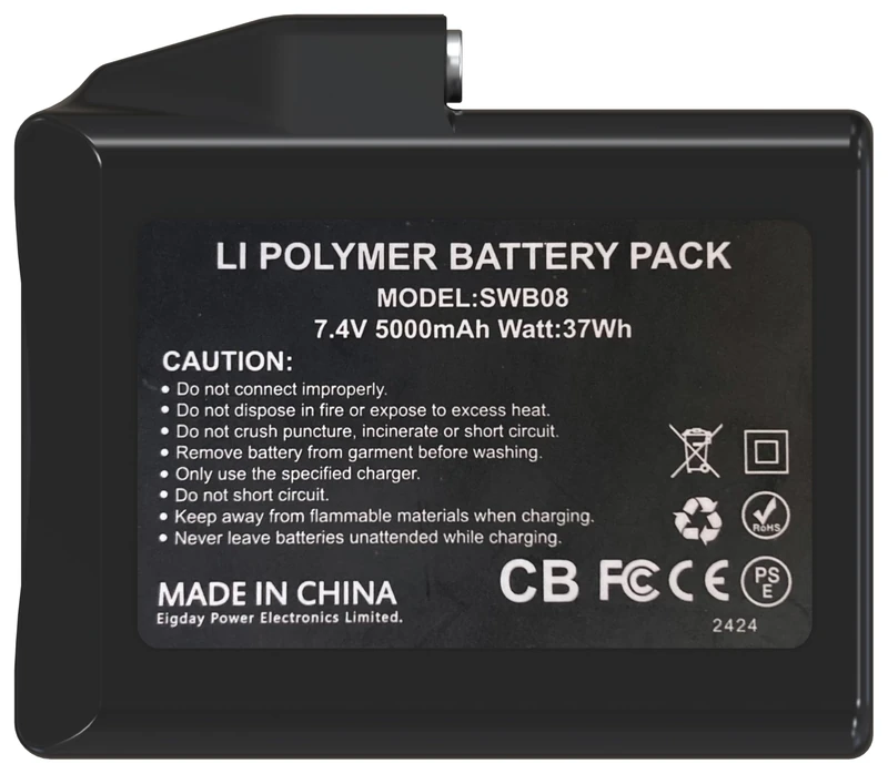 Leitz iComfi 65970095 Lithium-Ion Battery 7.4 V 5000 mAh, Ideal in Combination with the iComfi Heating Pad, Wireless Energy Source for iComfi Heating Products, 75 x 65 x 20 mm - Image 1