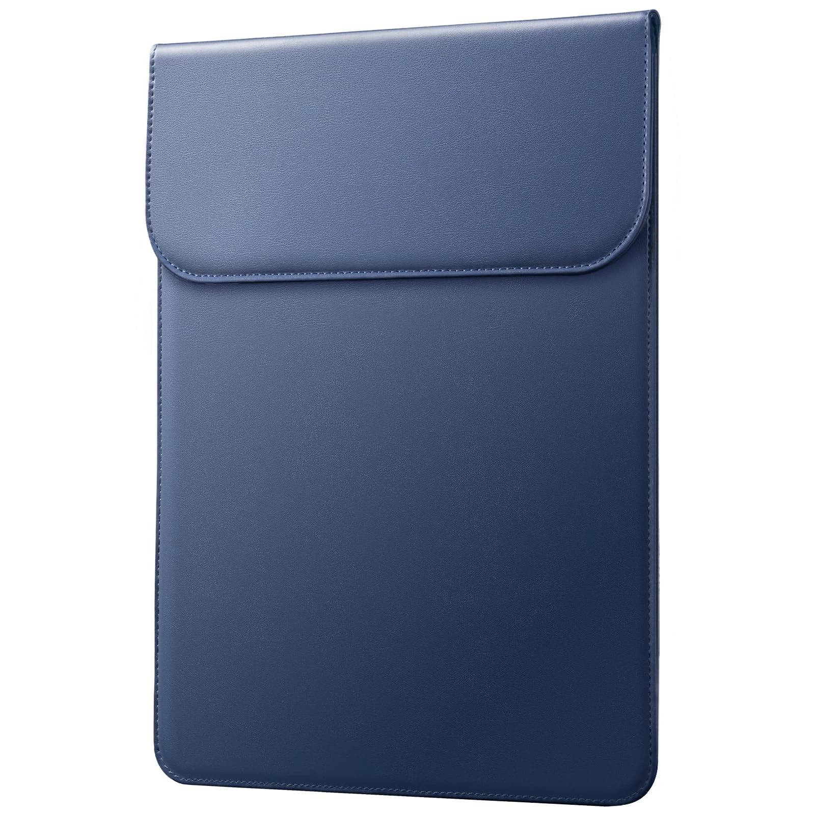 JETech Slim Laptop Sleeve for MacBook Pro 14-Inch(M5/M4/M3/M2/M1, 2021-2025), PU Leather Case with Magnetic Closure (Navy)