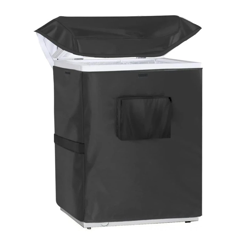 Waterproof UV Protection Deep Freezer Cover | Zippered Top | Ideal For Chest Freezers,Indoor & Outdoor Beverage Refrigerator Cover