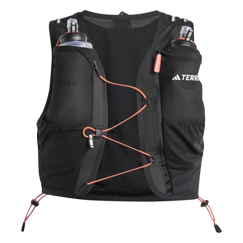 adidas Unisex Terrex TechrockTrail Running Vest 5 L, Black / White / Impact Orange, S