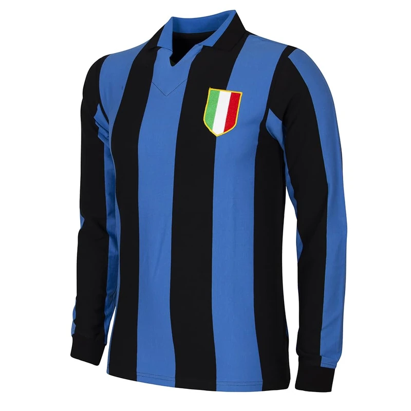 Inter 64 Retro Football Shirt, 1963-64 Unisex Adult Blue - Black