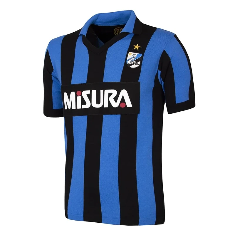 Inter 1986 Retro Football Shirt Unisex Adult Blue - Black