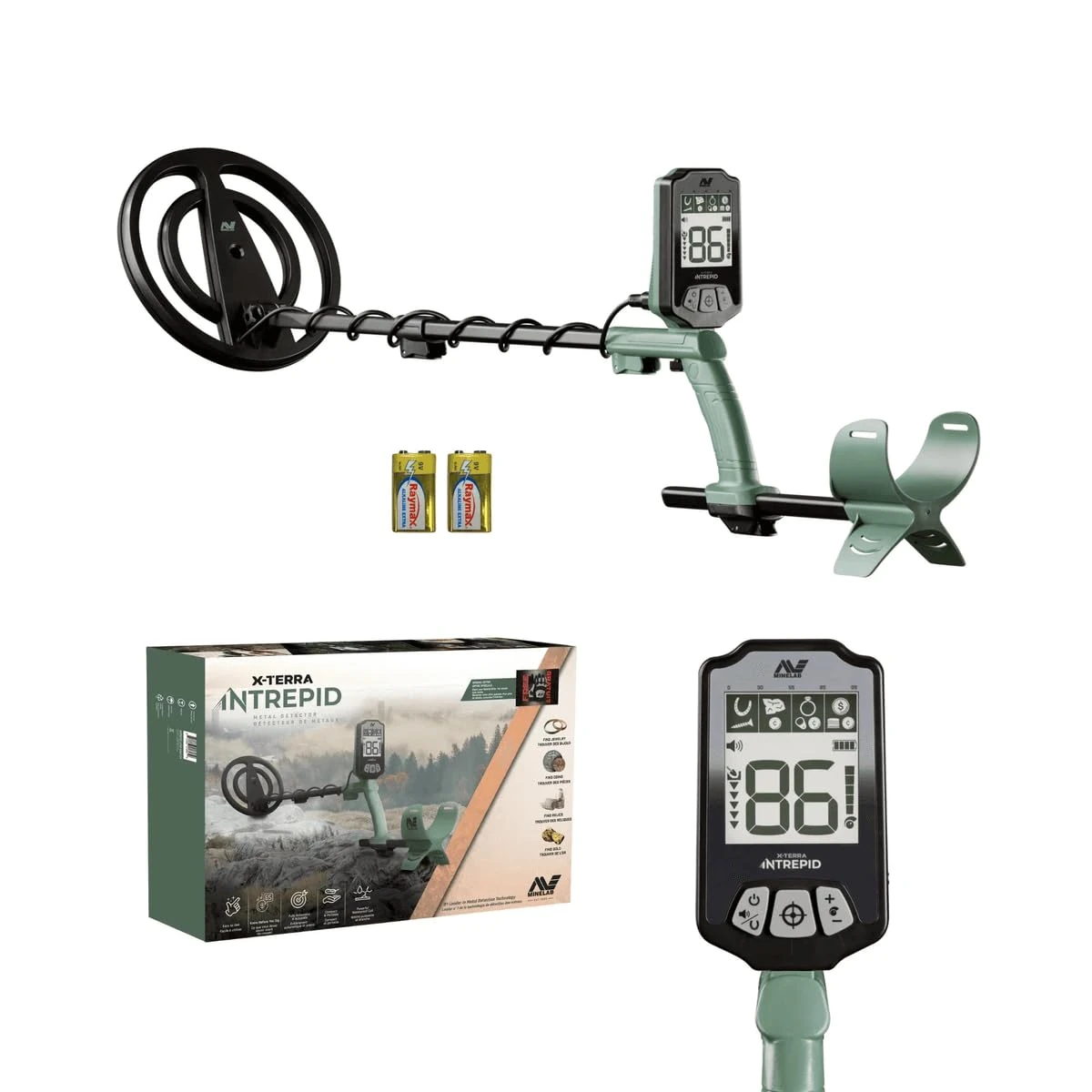 MINELAB X-Terra Intrepid, All-Terrain Professional Pinpointing Metal Detector for Adults with Waterproof Coil, 2 Detect Modes, and Clear Target IDs