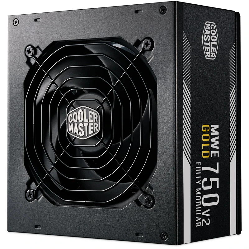 Cooler Master MWE Gold 750 V2 ATX 3.1 Fully Modular PSU (UK Plug) - ATX 3.1 Support, 80 PLUS Gold 750W Power Supply, PCIe 5.1 Cabling, 120mm HDB Fan, High-Temperature Threshold, 5 Year Warranty