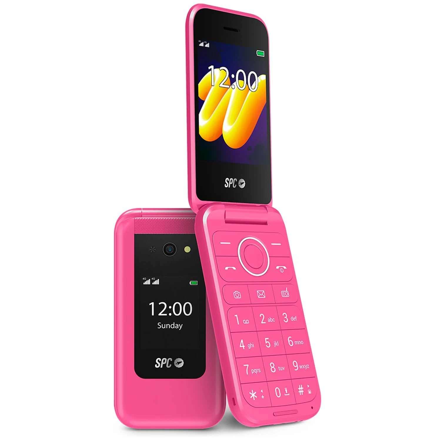 SPC Wild – Basic 4G Mobile for Digital Disconnection and First Safe Connection for Teens | Camera, Dual Screen, SOS Button, and 7-Day Battery | Pink