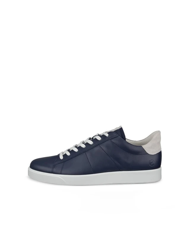 ECCO ö Street Lite Men's Leather Trainers Navy - Image 1