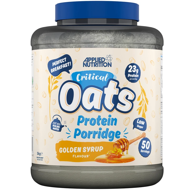 Applied Nutrition Critical Oats - Protein Oats, Porridge with ISO-XP Whey Protein Isolate, Healthy Breakfast and High Protein Snack (3kg - 50 Servings) (Golden Syrup) - Image 1