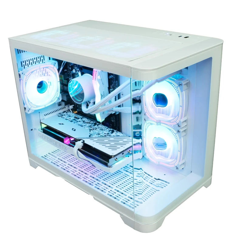 ionz Gaming PC - Desktop Computer, Ryzen 7 5700X, NVIDIA RTX 5060,16GB RAM 1TB SSD, 240mm AIO Liquid Cooling, Windows 11, 500W 80+ PSU, WiFi,FLOW, White