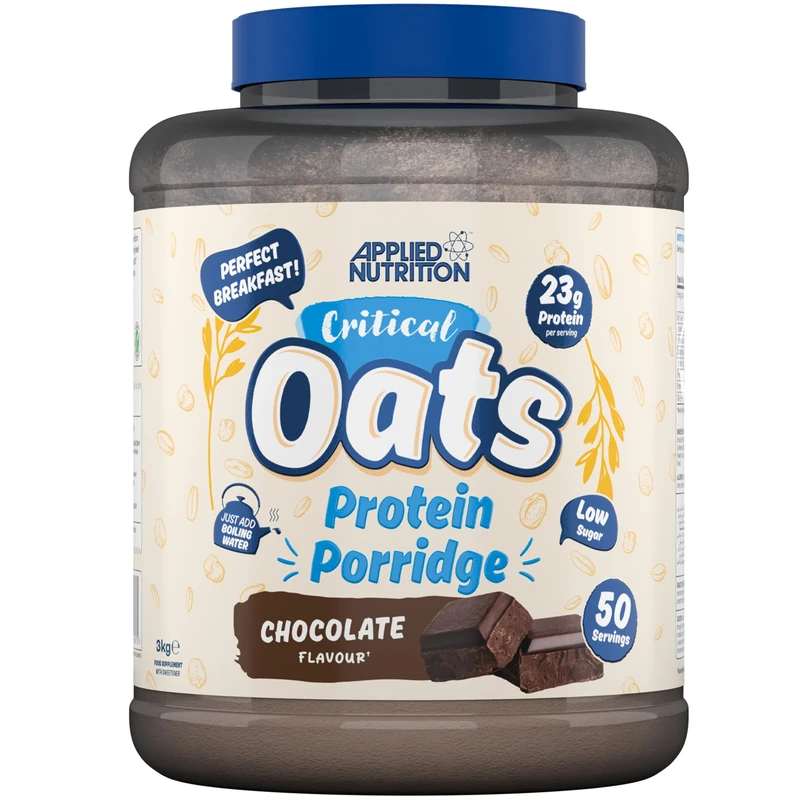 Applied Nutrition Critical Oats - Protein Oats, Porridge with ISO-XP Whey Protein Isolate, Healthy Breakfast and High Protein Snack (3kg - 50 Servings) (Chocolate)