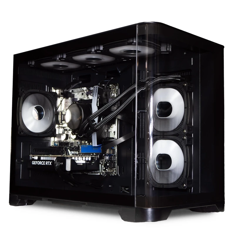 ionz Gaming PC - Desktop Computer, Ryzen 7 5700X, NVIDIA RTX 5060,16GB RAM 1TB SSD, 240mm AIO Liquid Cooling, Windows 11, 650W 80+ PSU, WiFi, FLOW, Black