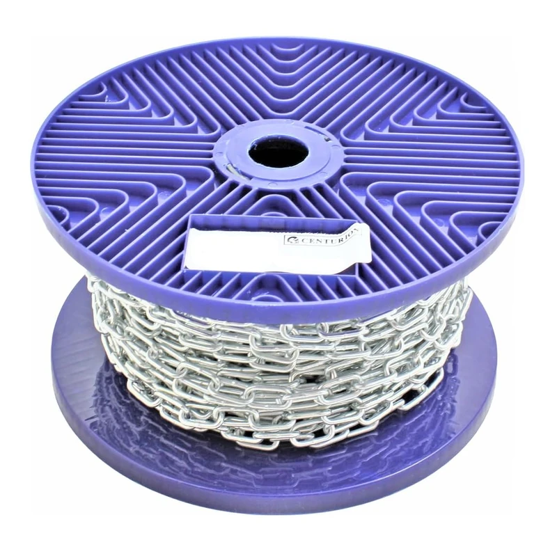 Centurion RENMC40L 15m Zinc Plated Steel Chain 6mm x 42mm Straight Link Side Welded for Extra Strength