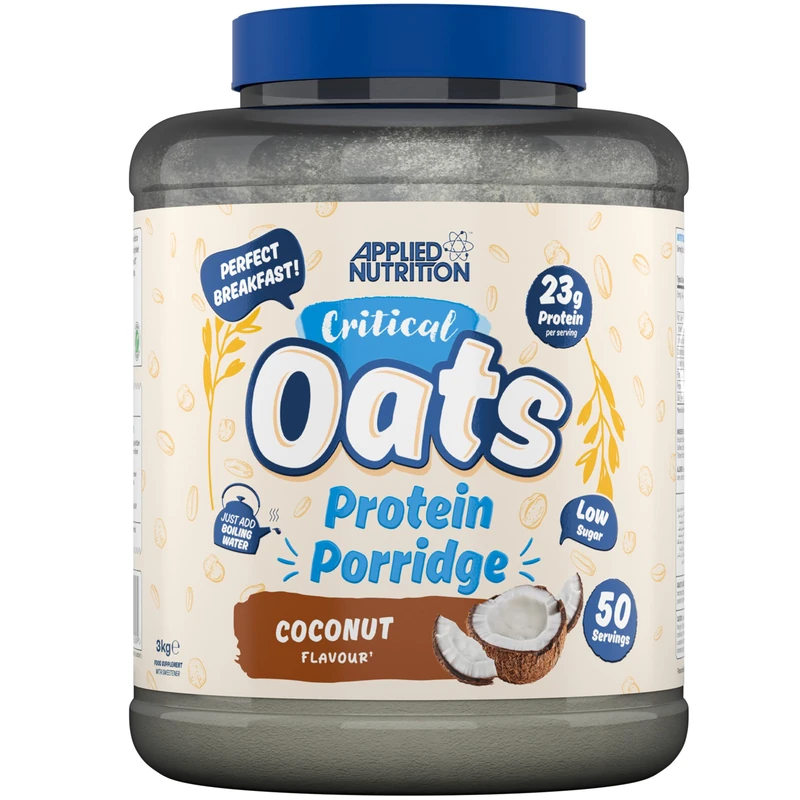 Applied Nutrition Critical Oats - Protein Oats, Porridge with ISO-XP Whey Protein Isolate, Healthy Breakfast and High Protein Snack (3kg - 50 Servings) (Coconut)