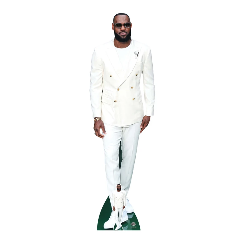 Star Cutouts CS1151 LeBron James Lifesize Cardboard Cutout 197cm with Mini – Basketball Superstar Display for Sports Fans & Events