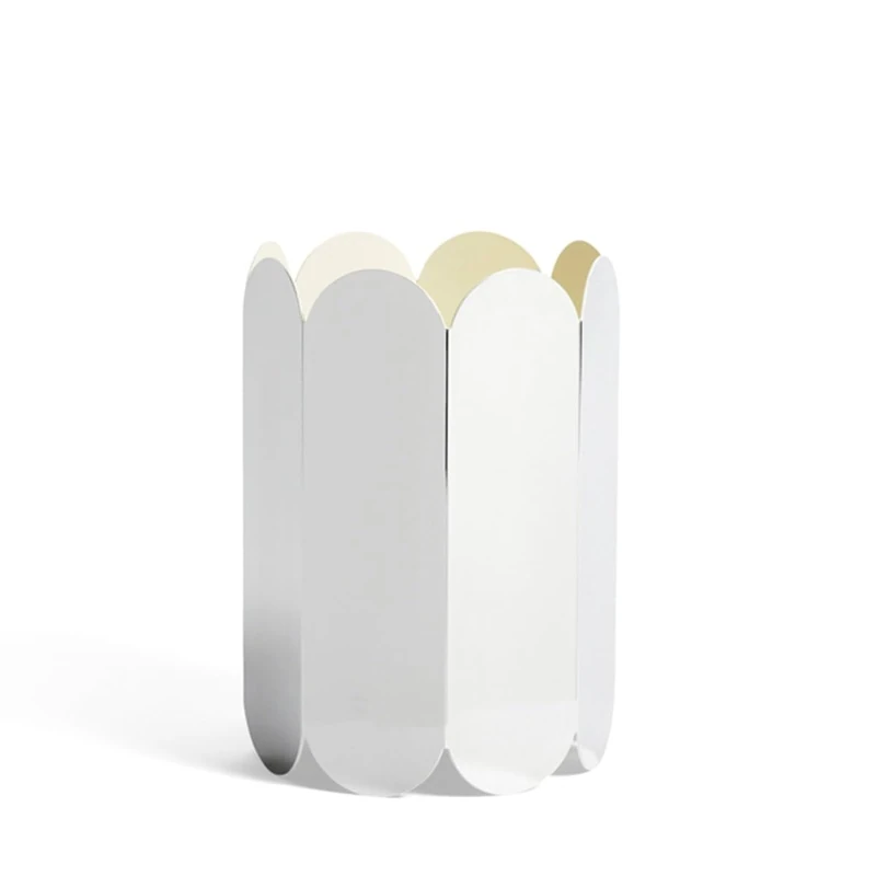HAY Arcs 541264 Vase Mirror - Stainless Steel Design by Muller Van Severen, 25 cm High, Glossy Finish - Image 1