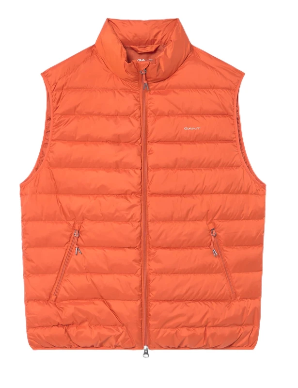 GANT Light Down Vest - Deep Orange - Men's Size XXL