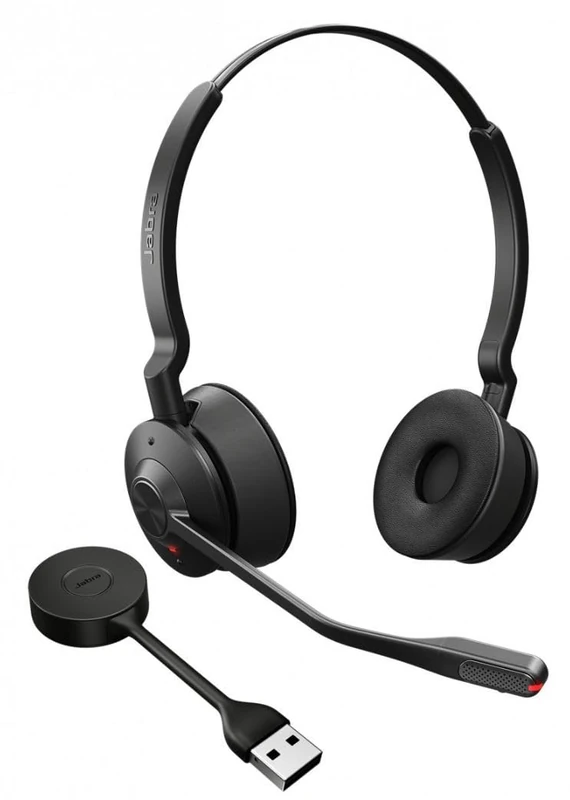 Jabra Engage 55 SE Stereo headset MS, Link 400c DECT adapter USB-C, 1.2m USB-C to USB-C Cable, Carry case, Warranty and warning (safety leaflets)