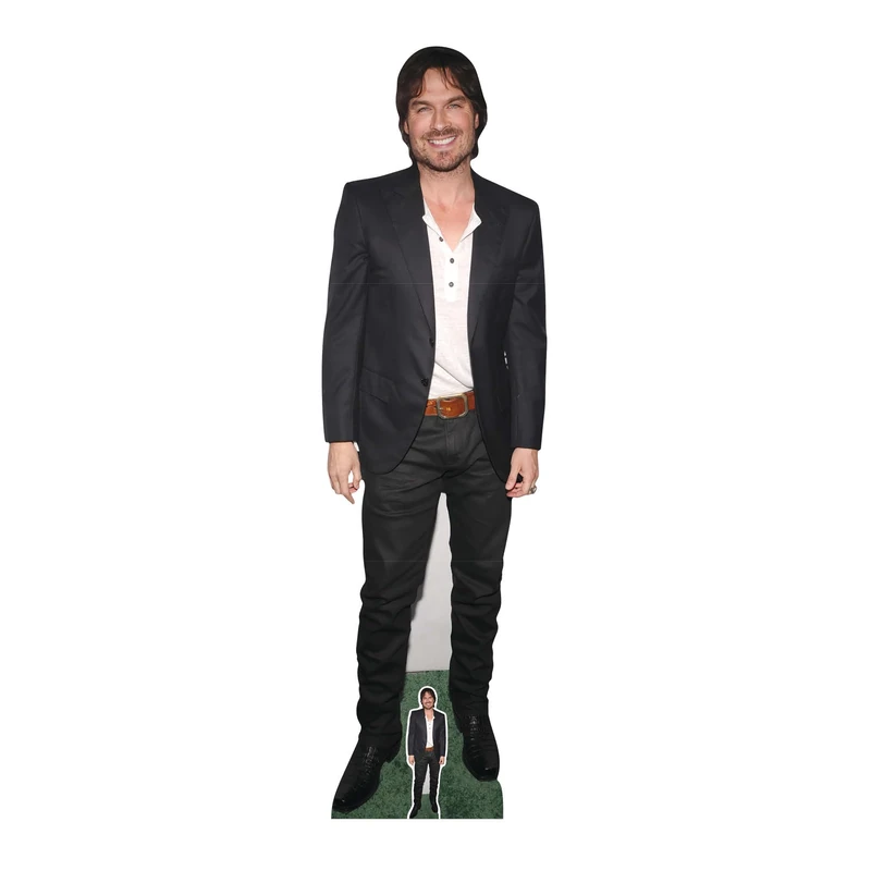 Star Cutouts CS1152 Ian Somerhalder Black Suit Height 178cm Lifesize Cardboard Cut Out With Mini