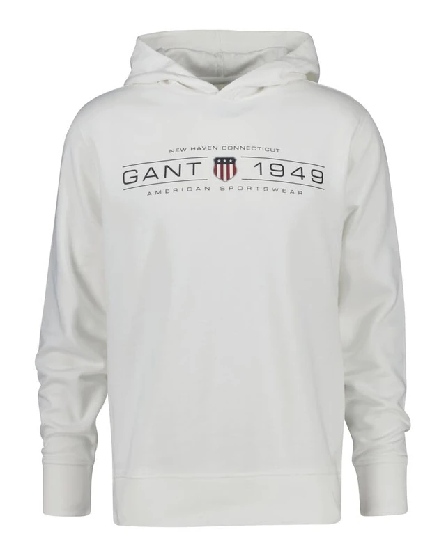GANT Graphic Hoodie, Eggshell, XL