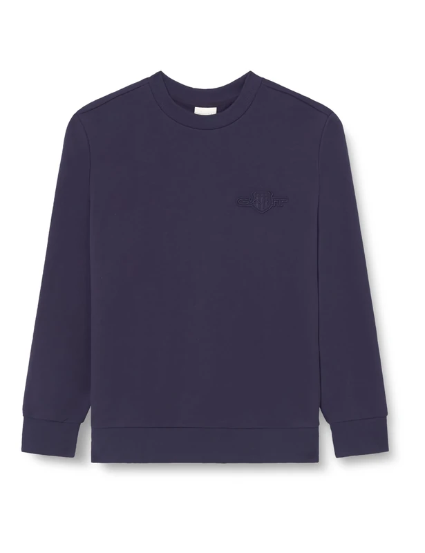 GANT Men's Reg Tonal Shield C-Neck Sweat Sweatshirt, Evening Blue, 5XL