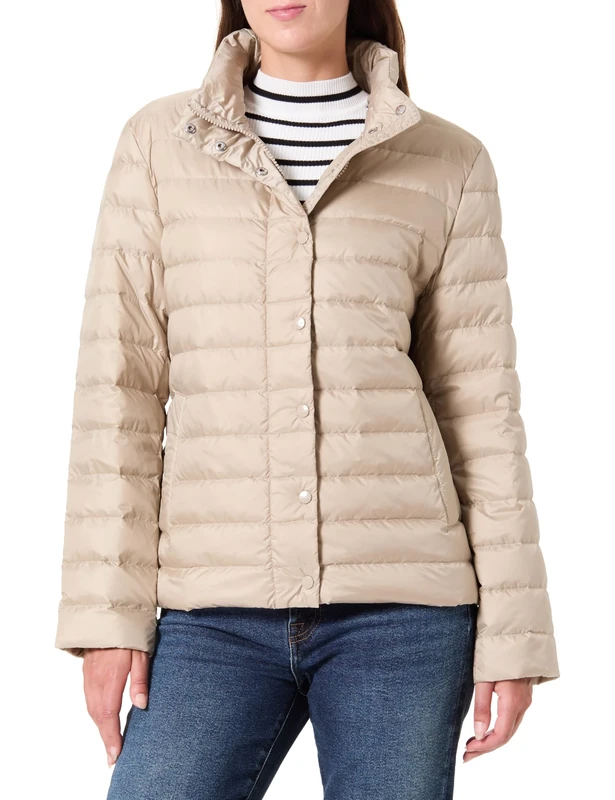 GANT Women's Light Down Jacket, Concrete Beige, XL
