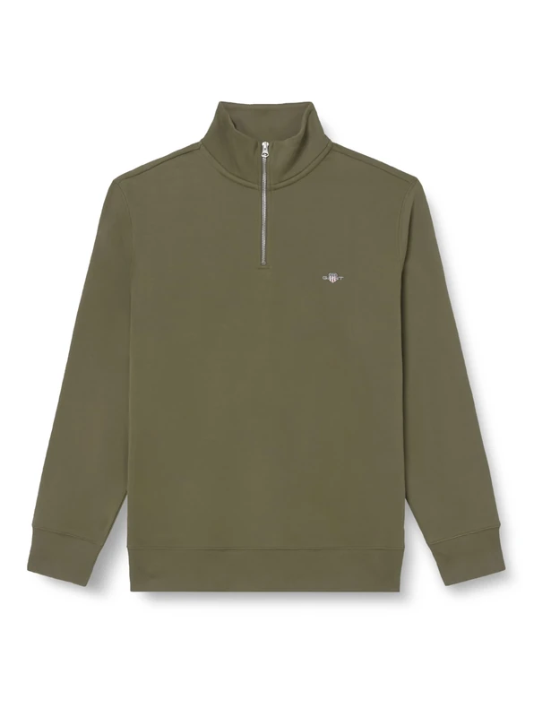 GANT REG Shield Half Zip Sweat, Green (moss green), 5XL