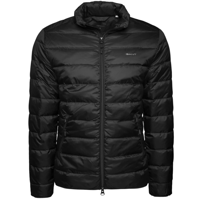 GANT Men's Light Down Jacket, black, M