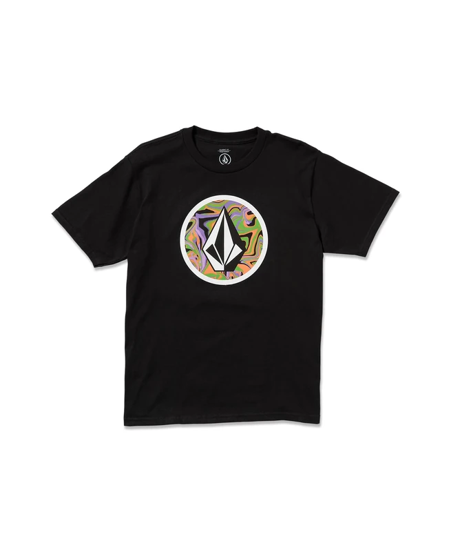 Volcom Men's Crisp Stone Short Sleeve Tee, Black S125, Large - Image 1