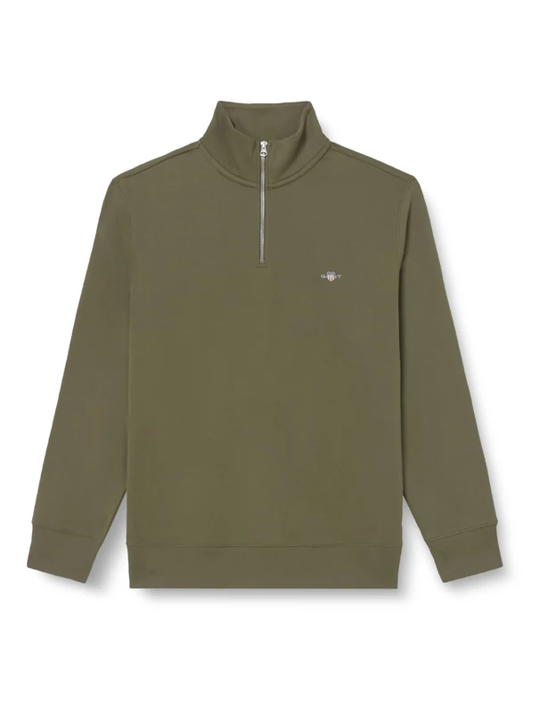 GANT REG Shield Half Zip Sweat, Green (moss green), 3XL