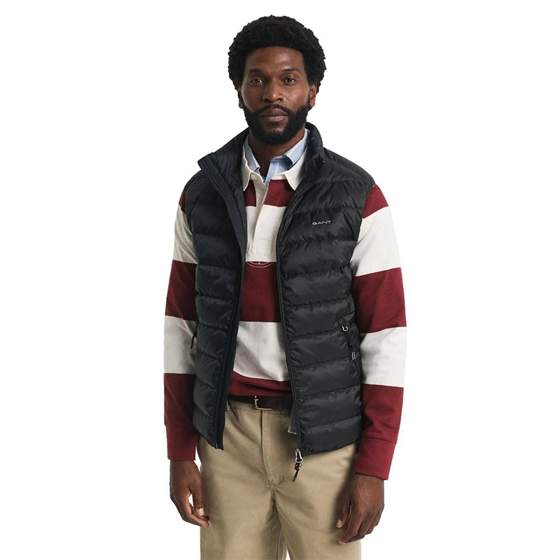 GANT LIGHT DOWN VEST, black, XXL
