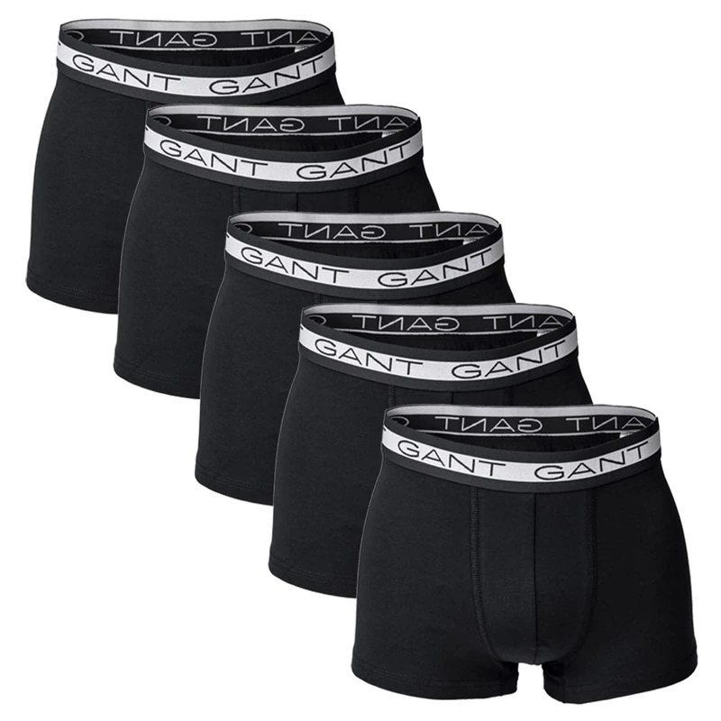GANT Men's 5 Pack Trunks, Black, 3XL - Image 1