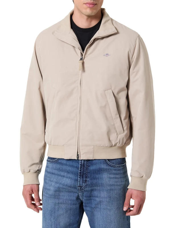 GANT Men's Padded Hampshire Jacket, Concrete Beige, XL
