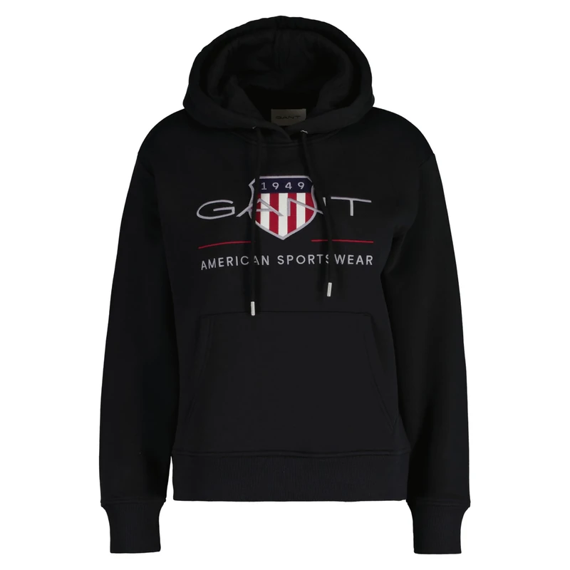 GANT Women's Archive Shield Hoodie Hooded Sweatshirt, Rusty Brown, L