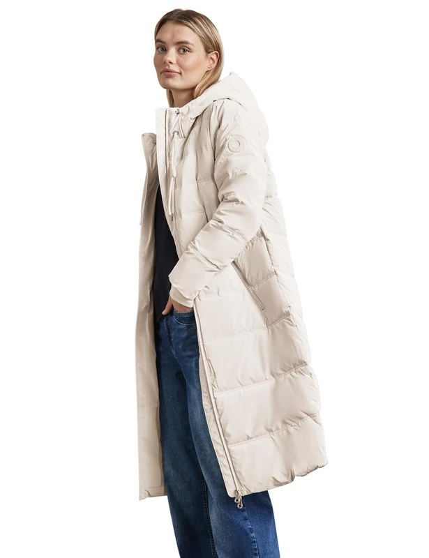 Street One Women's A201980 Long Padded Coat, Frosty Grey, 18