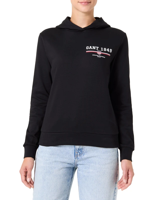 GANT REG Graphic Hoodie, black, S